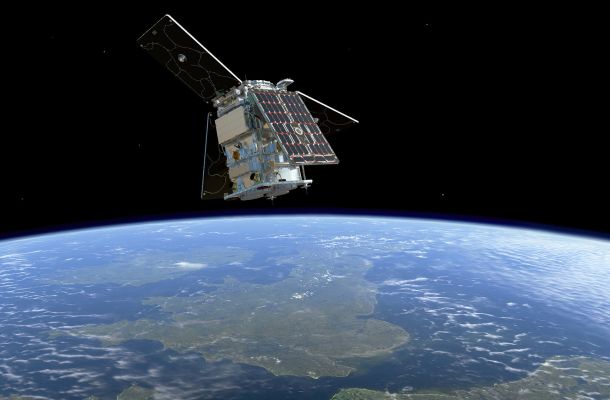 Il·lustració d'HydroGNSS, una de les noves missions Scout de l'ESA que s'està desenvolupant dins del programa Earth Observation FutureEO. Crèdits: ESA/Mlabspace