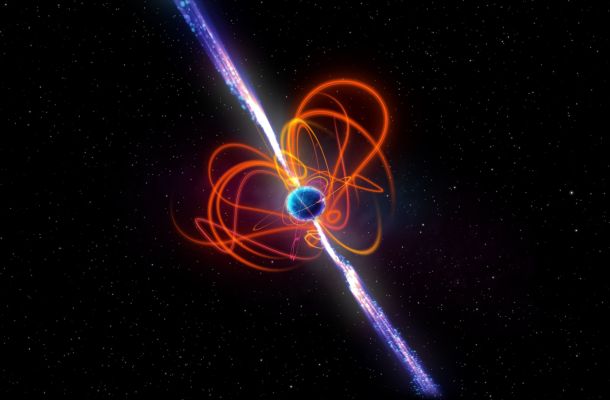 Impressió artística del magnetar de període ultrallarg. Crèdit: ICRAR.