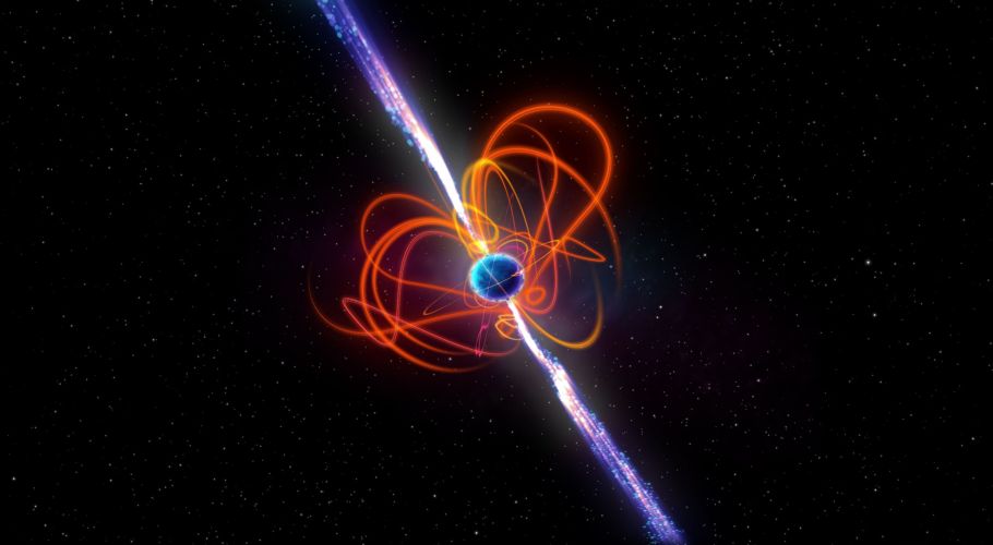 An artist’s impression of the ultra-long period magnetar. Credit: ICRAR.