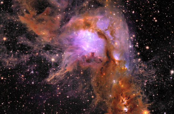 Nueva imagen de Euclid de la región de formación estelar Messier 78. Créditos: ESA/Euclid/Euclid Consortium/NASA,  procesamiento de imágenes por J.-C. Cuillandre (CEA Paris-Saclay), G. Anselmi; CC BY-SA 3.0 IGO o ESA Standard Licence. 