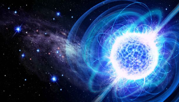 Artistic representation of a magnetar. Credits: Danielle Futselaar / Celsa Pardo-Araujo et al. 2026, Nature Astronomy  