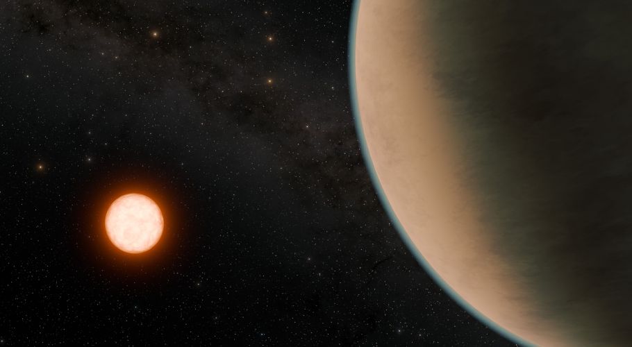 Gliese 12 b, which orbits a cool, red dwarf star located just 40 light-years away, promises to tell astronomers more about how planets close to their stars retain or lose their atmospheres. In this artist’s concept, Gliese 12 b is shown retaining a thin atmosphere. Credits: NASA/JPL-Caltech/R. Hurt (Caltech-IPAC)